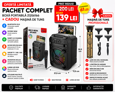 Boxă Bluetooth Portabilă ZQS 6165