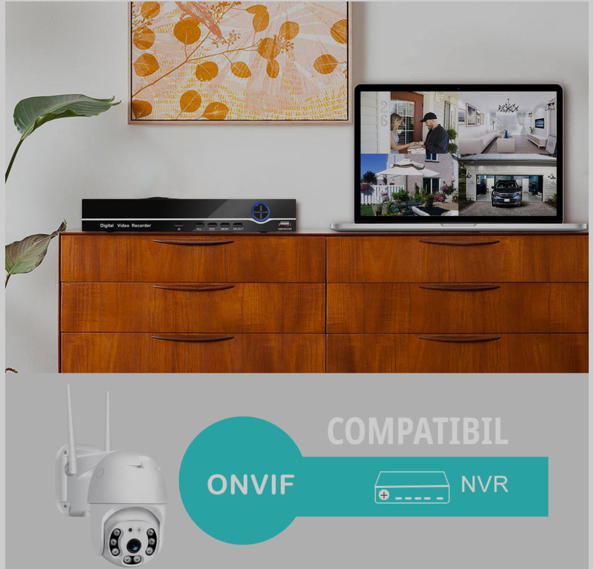 SET X3 CAMERE DE SUPRAVEGHERE WIFI, 5MP, FULL HD, VEDERE COLOR NOAPTEA, MICRO SD , ROTIRE 360, DETECTIE FORMA UMANA